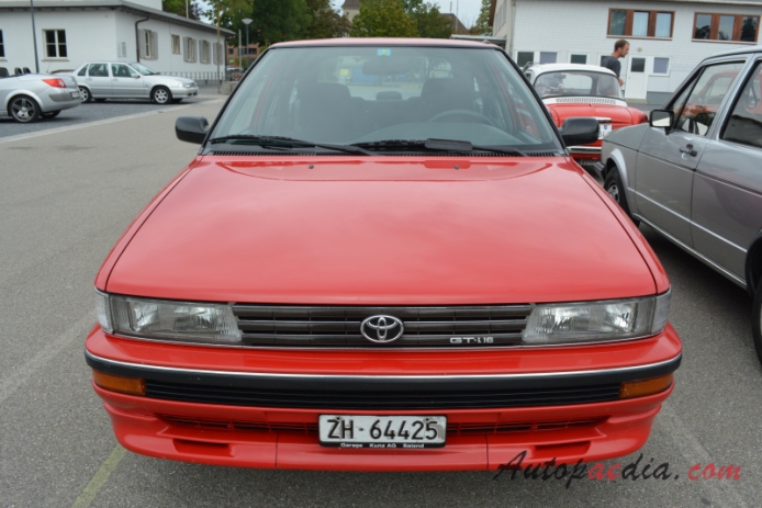 Toyota Corolla 6th generation E90 1987-1992 (ä96 Toyota Corolla GT-i 16 liftback 5d), front view