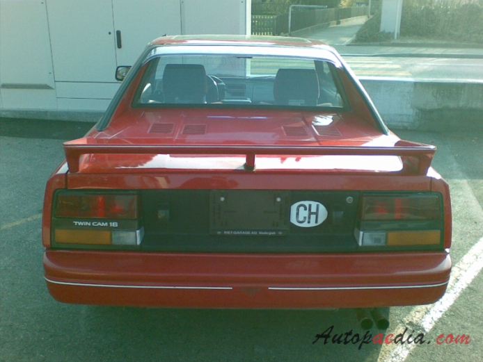 Toyota MR2 1st generation AW10, AW11 1984-1989, rear view