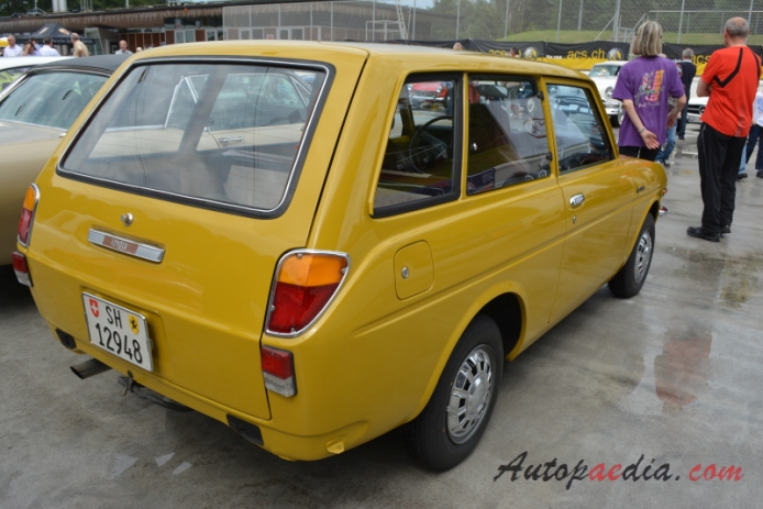 Toyota Publica 3rd generation UP30, KP30 series 1969-1978 (1976 Copain wagon 3d), right rear view