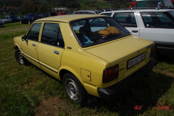 Toyota Tercel 1st generation 1978-1982 (1978-1980 sedan 4d),  left rear view