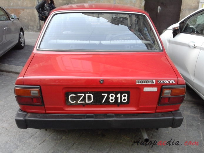 Toyota Tercel 1st generation 1978-1982 (1980-1982 Deluxe sedan 4d), rear view