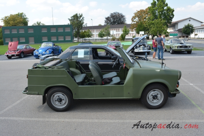 Trabant 601 1964-1990 (1968-1990 Kübelwagen military vehicle), right side view