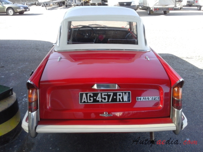 Triumph Herald 1959-1971 (1967-1971 13/60 convertible 2d), tył
