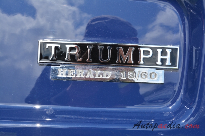 Triumph Herald 1959-1971 (1967-1971 13/60 sedan 2d), emblemat tył 