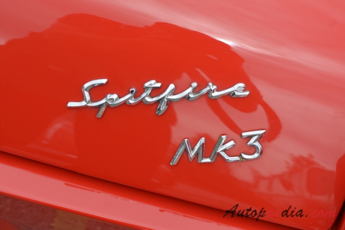 Triumph Spitfire Mark III 1967-1970, rear emblem  
