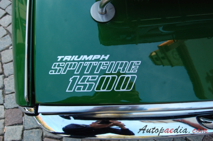 Triumph Spitfire Mark IV 1971-1980 (1979 1500), rear emblem  