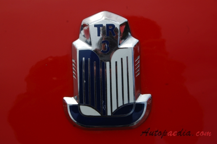 Triumph TR3 1955-1962 (1957-1962 TR3A, TR3B roadster 2d), emblemat przód 
