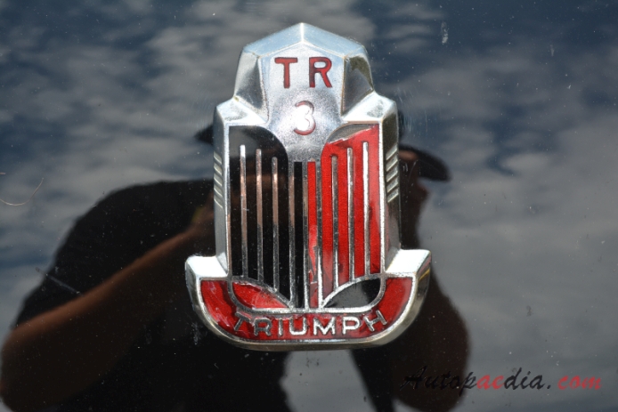 Triumph TR3 1955-1962 (1957 roadster 2d), emblemat przód 