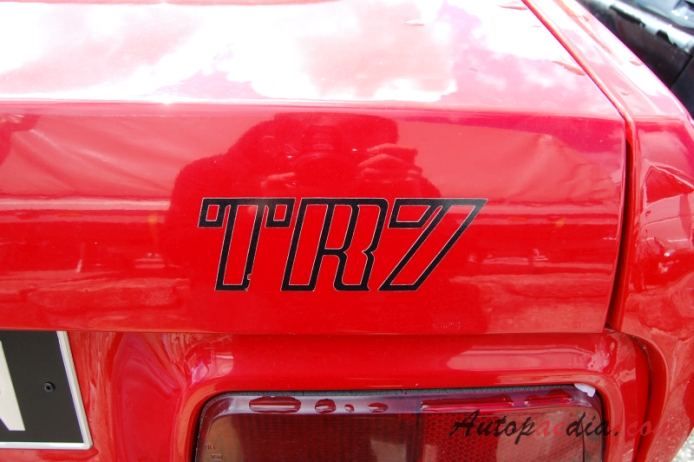 Triumph TR7 1974-1981 (1976 Coupé 2d), rear emblem  