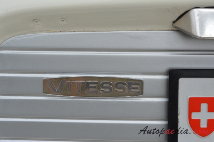 Triumph Vitesse 1962-1971 (1968-1971 Triumph Vitesse MK 2 convertible 2d), rear emblem  