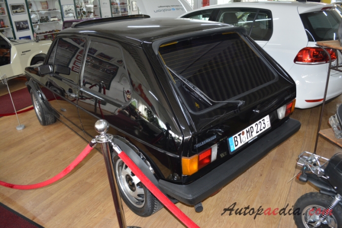 Volkswagen Golf Mk1 (Typ 17) 1974-1983 (1982-1983 1.8L GTI 16s öttinger hatchback 3d),  left rear view
