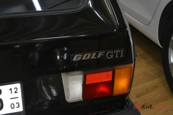 Volkswagen Golf Mk1 (Typ 17) 1974-1983 (1982-1983 1.8L GTI 16s öttinger hatchback 3d), rear emblem  