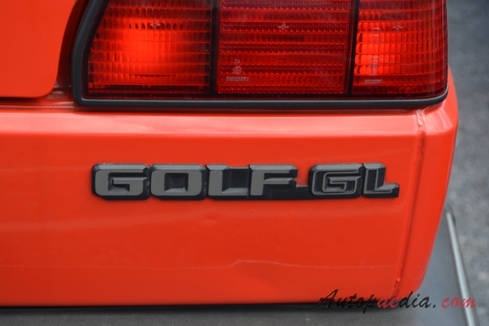 Volkswagen Golf Mk2 (Typ 19E) 1983-1992 (1984 Golf GL hatchback 5d), rear emblem  