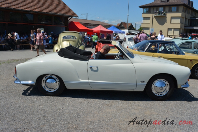 Karmann Ghia (VW type 14) 1955-1974 (1959-1967 cabriolet 2d), right side view