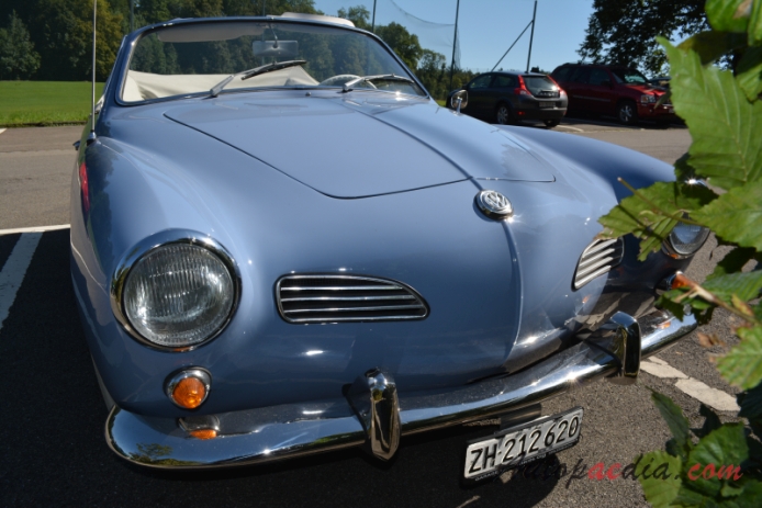 Karmann Ghia (VW type 14) 1955-1974 (1959-1967 cabriolet 2d), front view