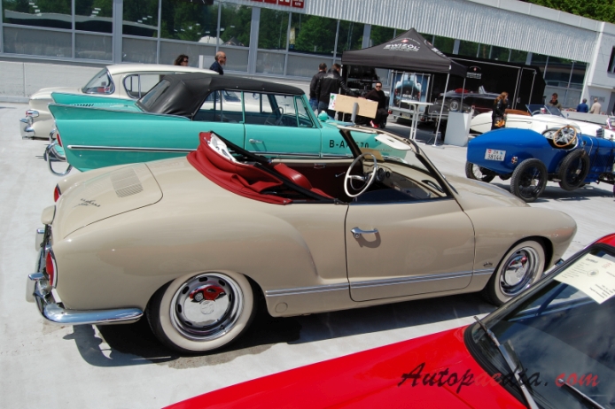 Karmann Ghia (VW type 14) 1955-1974 (1966 cabriolet 2d), right side view