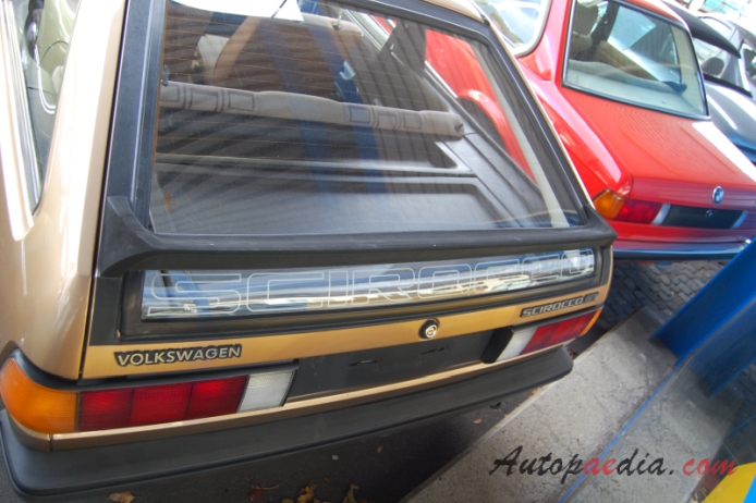 VW Scirocco II 1981-1992 (1981 Volkswagen Scirocco GT), rear view