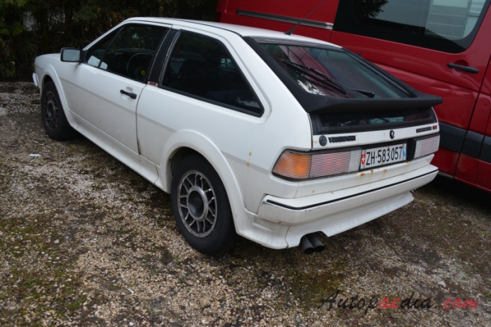 VW Scirocco II 1981-1992 (1986-1992 16v),  left rear view