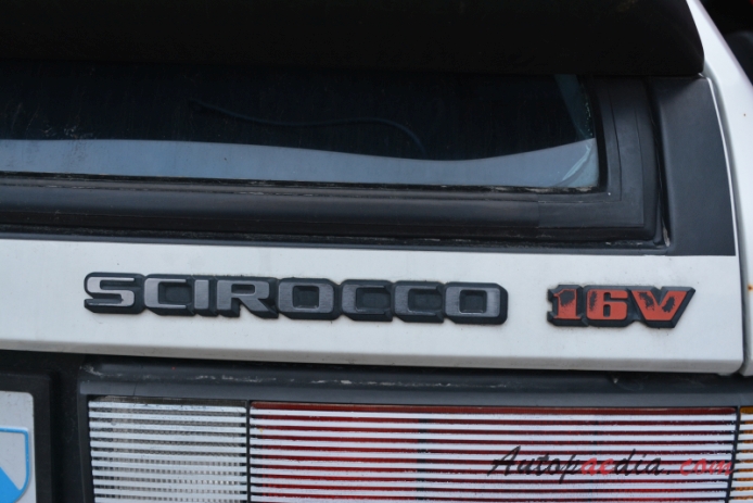 VW Scirocco II 1981-1992 (1986-1992 16v), emblemat tył 