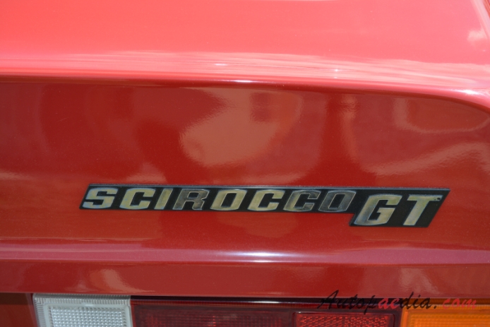 VW Scirocco I 1974-1981 (1976-1977 Volkswagen Scirocco GT), rear emblem  