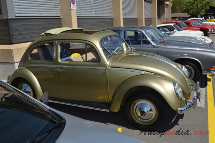 VW type 1 (Beetle) 1946-2003 (1957 11 DeLuxe), right side view