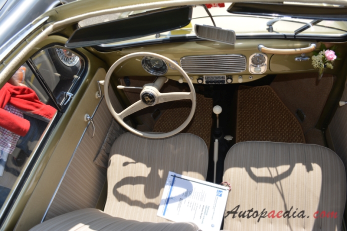 VW type 1 (Beetle) 1946-2003 (1957 11 DeLuxe), interior