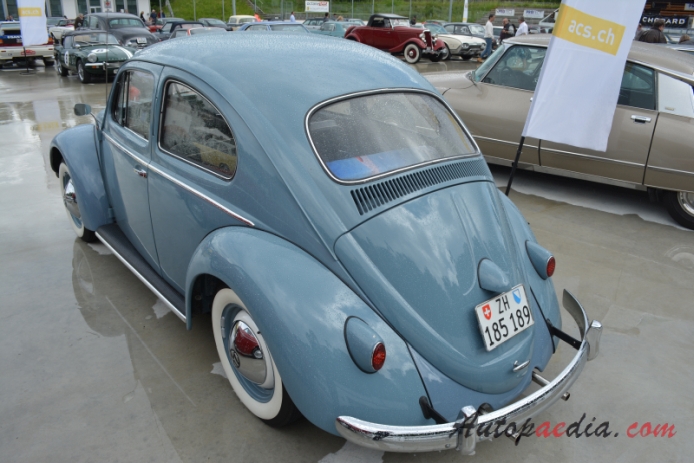 VW type 1 (Beetle) 1946-2003 (1958-1961 limousine 2d),  left rear view