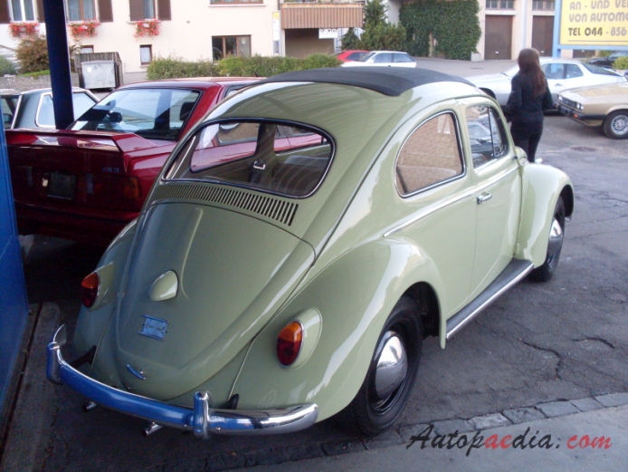 VW typ 1 (Garbus) 1946-2003 (1963 1200 Faltdach), prawy tył