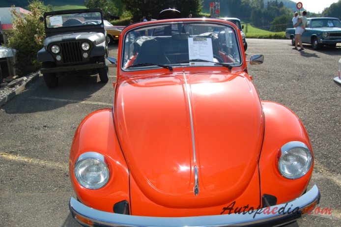 VW type 1 (Beetle) 1946-2003 (1974 1303 LS Karmann Cabriolet), front view