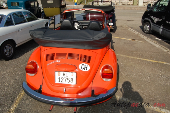 VW type 1 (Beetle) 1946-2003 (1974 1303 LS Karmann Cabriolet), rear view