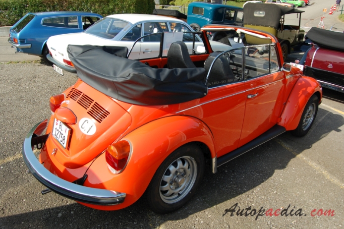 VW type 1 (Beetle) 1946-2003 (1974 1303 LS Karmann Cabriolet), right rear view