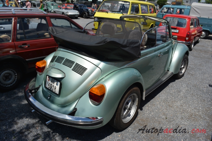 VW type 1 (Beetle) 1946-2003 (1978 1303 Cabriolet 2d), right rear view