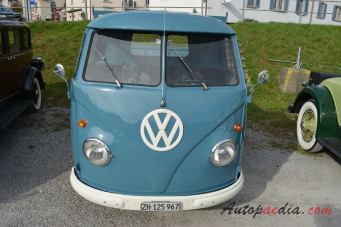VW type 2 (Transporter) T1 1950-1967 (1956 pickup 2d), front view
