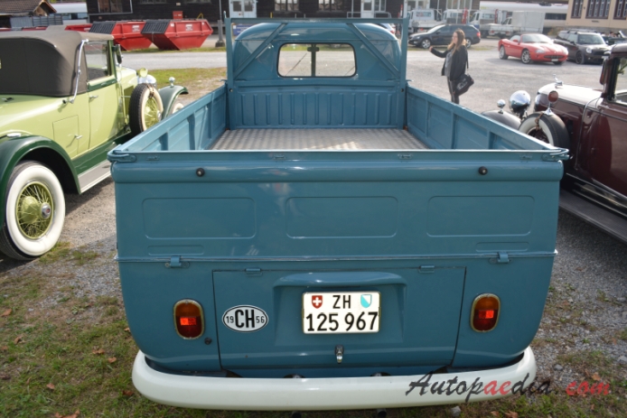 VW type 2 (Transporter) T1 1950-1967 (1956 pickup 2d), rear view