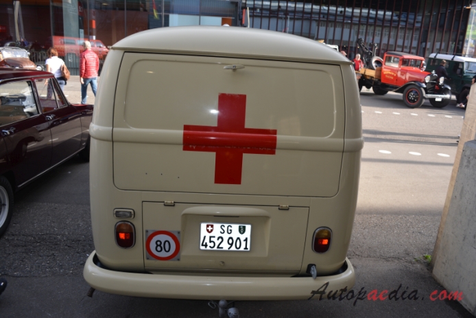 VW type 2 (Transporter) T1 1950-1967 (1963-1967 T1c ambulance), rear view