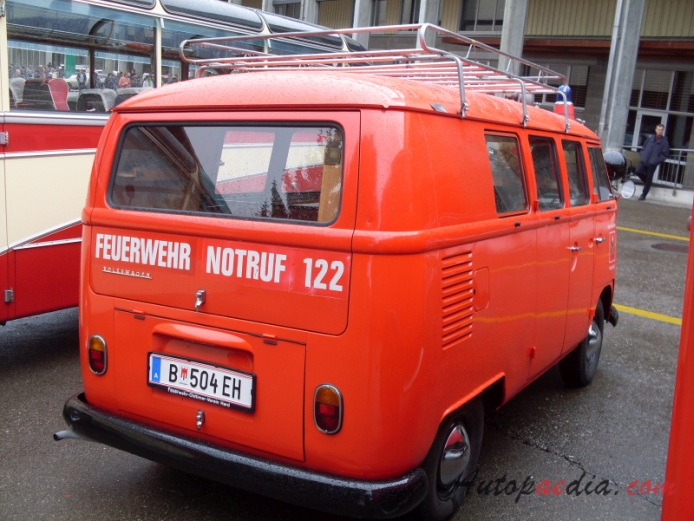 VW type 2 (Transporter) T1 1950-1967 (1963-1967 T1c fire engine), right rear view