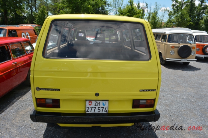 VW type 2 (Transporter) T3 1979-1992 Europe/2002 South Africa (1985-1992 Multivan), rear view