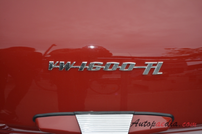 VW typ 3 1961-1973 (1965-1967 1600TL fastback Coupé 2d), emblemat tył 