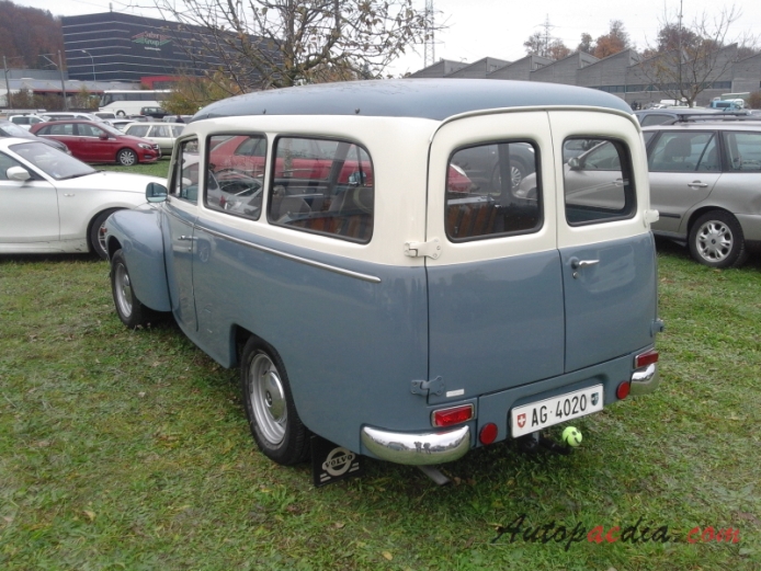 Volvo Duett 1953-1969 (1960-1969 P210 station wagon 3d),  left rear view
