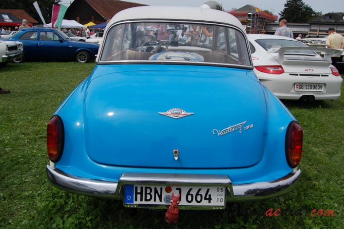 Wartburg 311 1955-1965 (1962-1965 Wartburg 1000 sedan 4d), tył