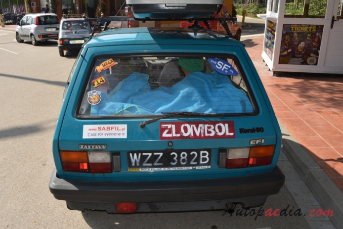 Yugo Koral 1980-2008 (1986-2000 Koral 60 EFI hatchback 3d), rear view