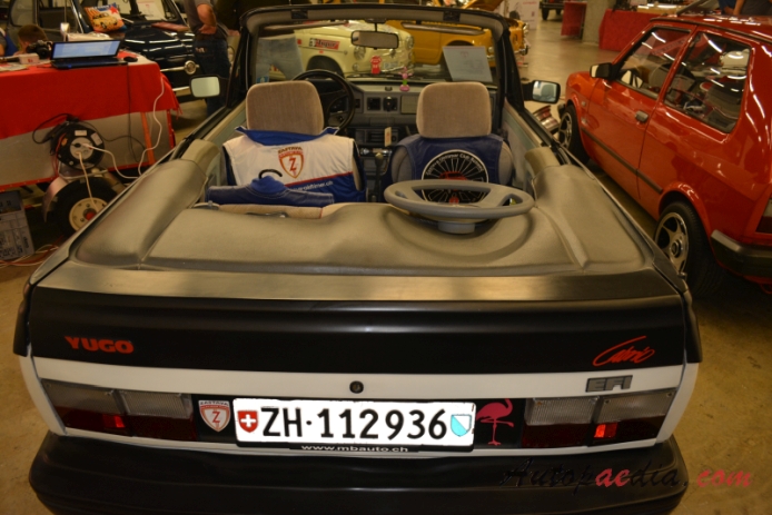 Yugo Koral 1980-2008 (1992 1.3 EFI cabrio 2d), rear view