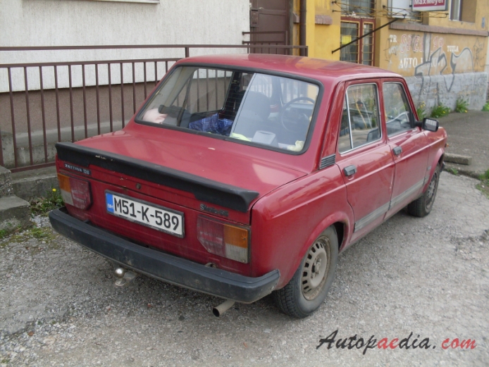 Zastava 128 1980-2003 (1988-2003 Skala 55 sedan 4d), right rear view