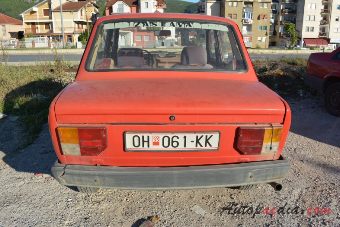Zastava 128 1980-2003 (1988-2003 sedan 4d), rear view